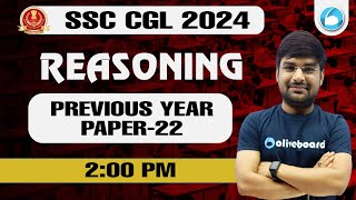 SSC CHSL 2024 | Reasoning Previous Year Paper 22 | Reasoning for SSC CHSL 2024 by Mandeep Sir