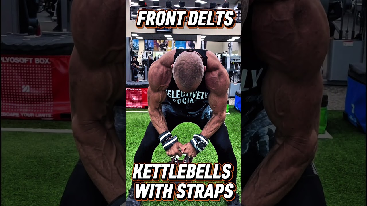 SHOULDER WORK WITH KETTLEBELLS WITH A STRAP GRIP #SHOULDERS #workout #motivation #kettlebells