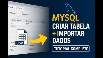 Como Criar Tabelas e Importar Dados no MySQL
