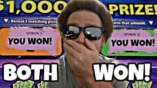 BOTH BONUSES WON! | ARPLATINUM scratch off lottery ticket wins!