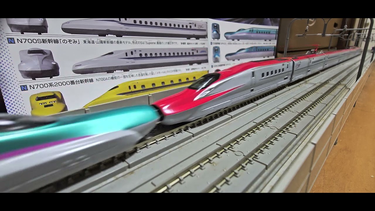 [鉄道模型]Nゲージ　E5 E6 E8系の新幹線すれ違いお楽しみください！