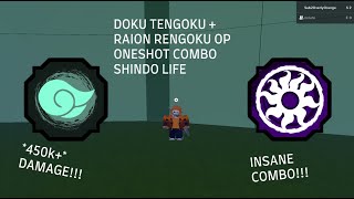 DOKU TENGOKU + RAION RENGOKU OP ONESHOT COMBO | Shindo life Roblox