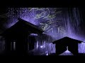 Stress Relief Rain Sounds | Loud Thunder and Heavy Rain All Night Long