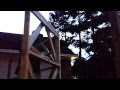 Wood Fence Gate: 9 feet long, Bi-fold/Double Hinged, and another wide gate. Wood Fence Gate: 9 feet long, Bi-fold/Double Hinged, and another wide gate.