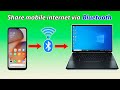 How to connect mobile internet to laptop via bluetooth in windows 10