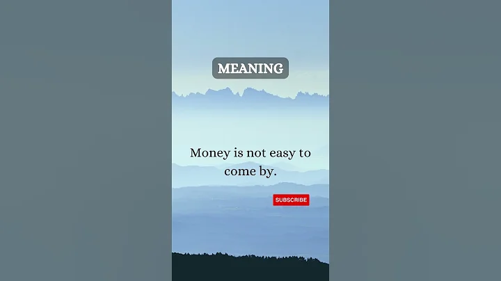 English Proverbs & Meaning. Money Doesn't Grow On Trees. #shorts #Proverbs #CulturalHeritage