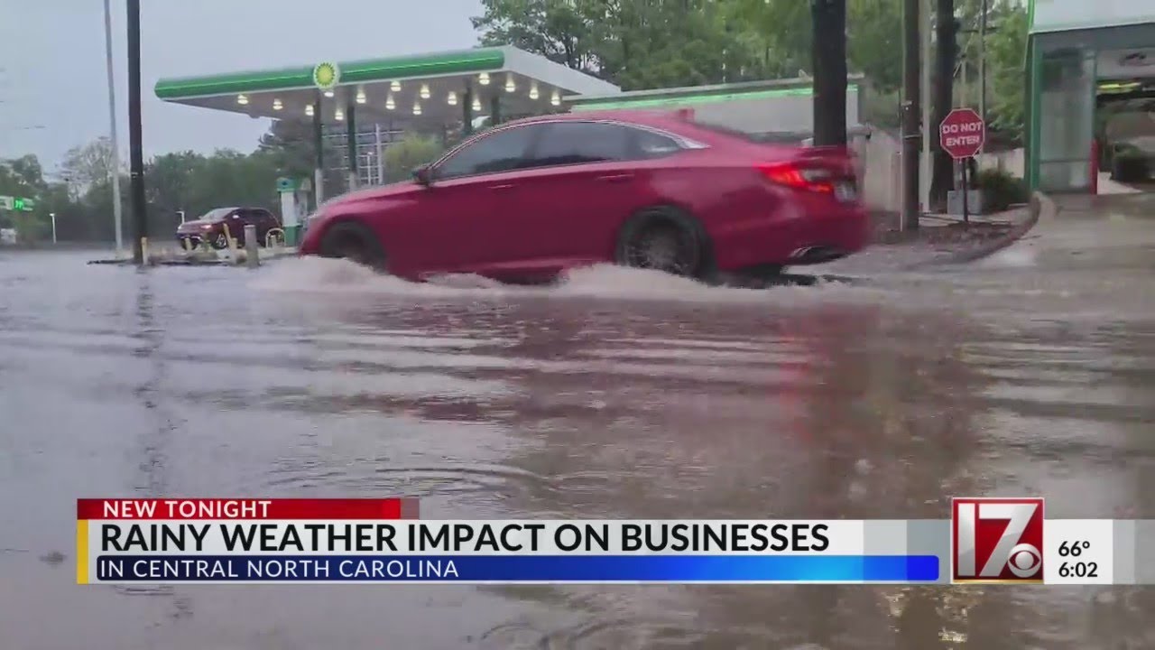Damage, flooding, power outages as severe storms hit central NC - YouTube