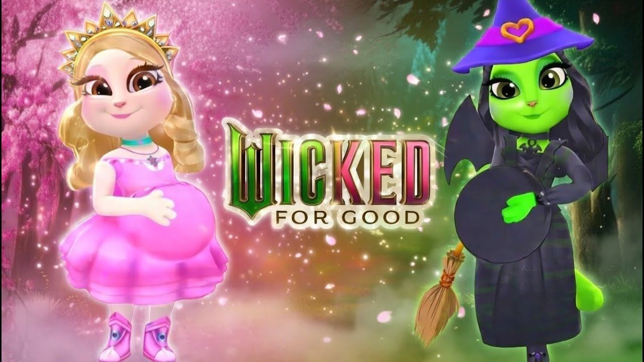 My Talking Angela’m 2 😻 || Wicked ! | Pregnant Elphaba & Glinda | New Update || Cosplay || Gameplay