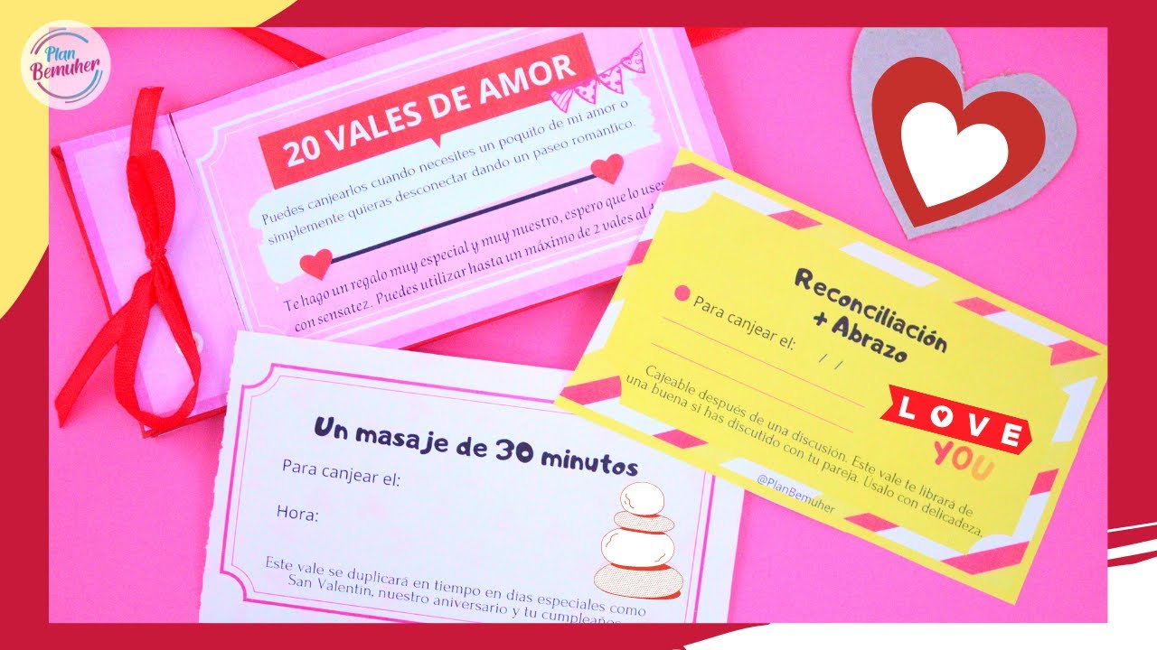 Cuponera para Parejas - Vales de Amor