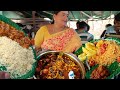 Hard working women selling  cheapest unlimited meals   street food