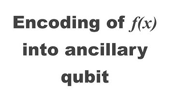 Controlled rotations Part 1: Encoding of an arbitrary function f(x) into an ancillary qubit