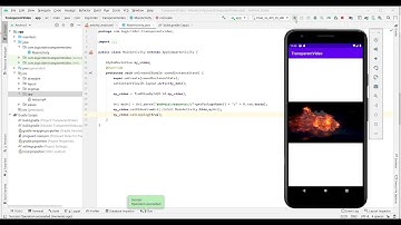 transparent background videoview android studio