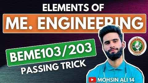 Elements Of Mechanical Engineering Important Questions 💯