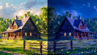 Day to Night Tranquility | Cozy Village Ambience 🏡