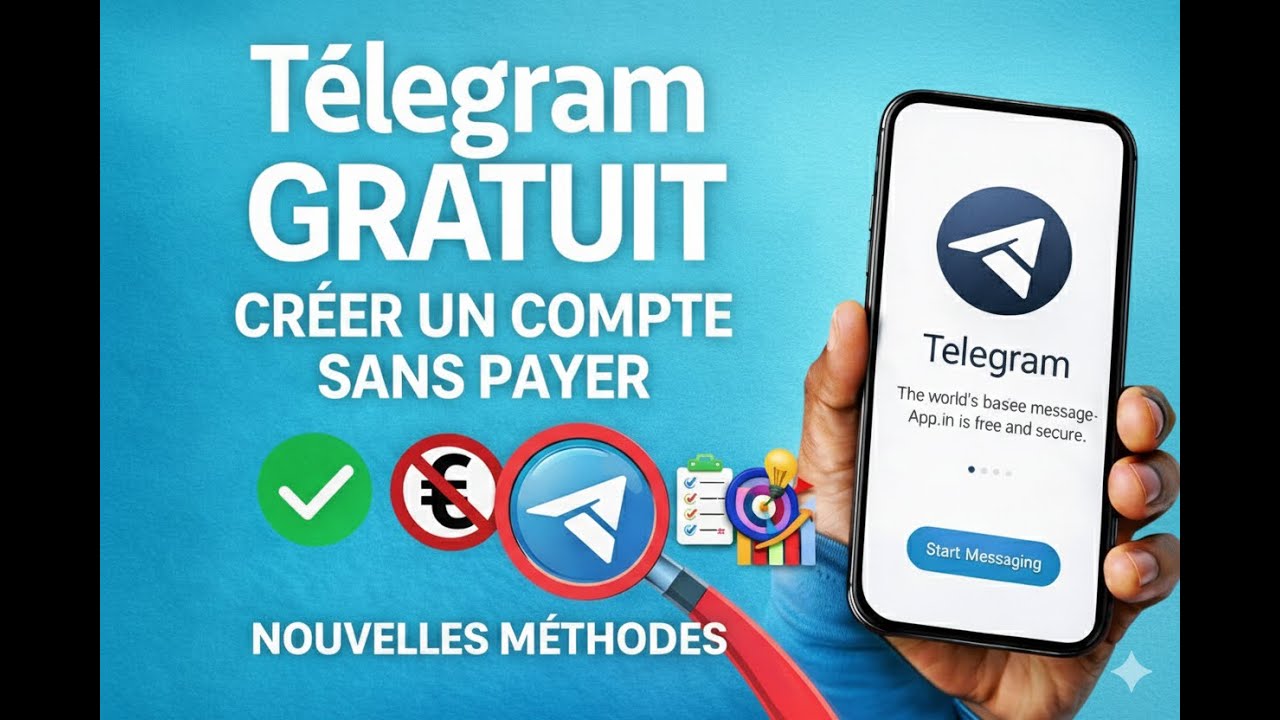 Créé un compte telegram GRATUIT  sans payement  ,la nouvelle méthode de 2026
