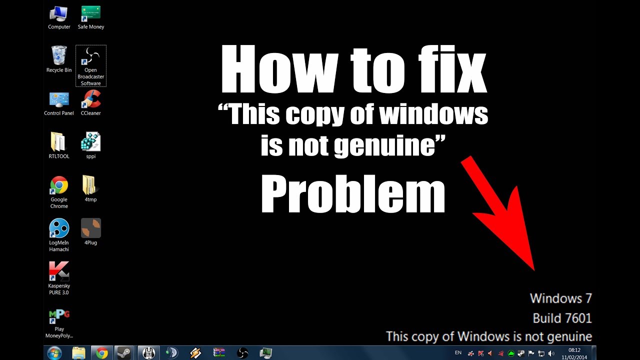 How to fix This Copy of Windows is not genuine on Windows 7 in perfect way | Multi Tech - YouTube