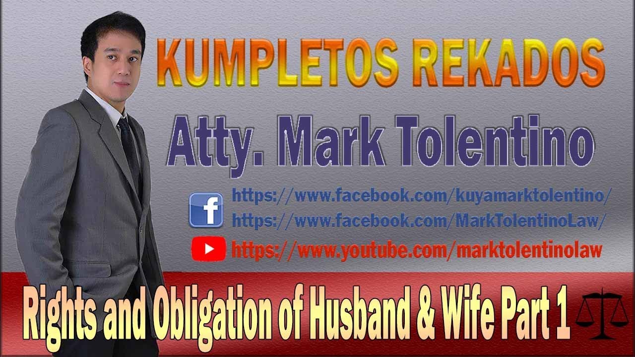 KR: Rights and Obligation of Husband & Wife Part 1
