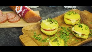 Рецепт запеченной картошки с сервелатом - Брестский мясокомбинат