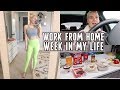 VLOG | working from home routine, grocery haul, + my workouts!