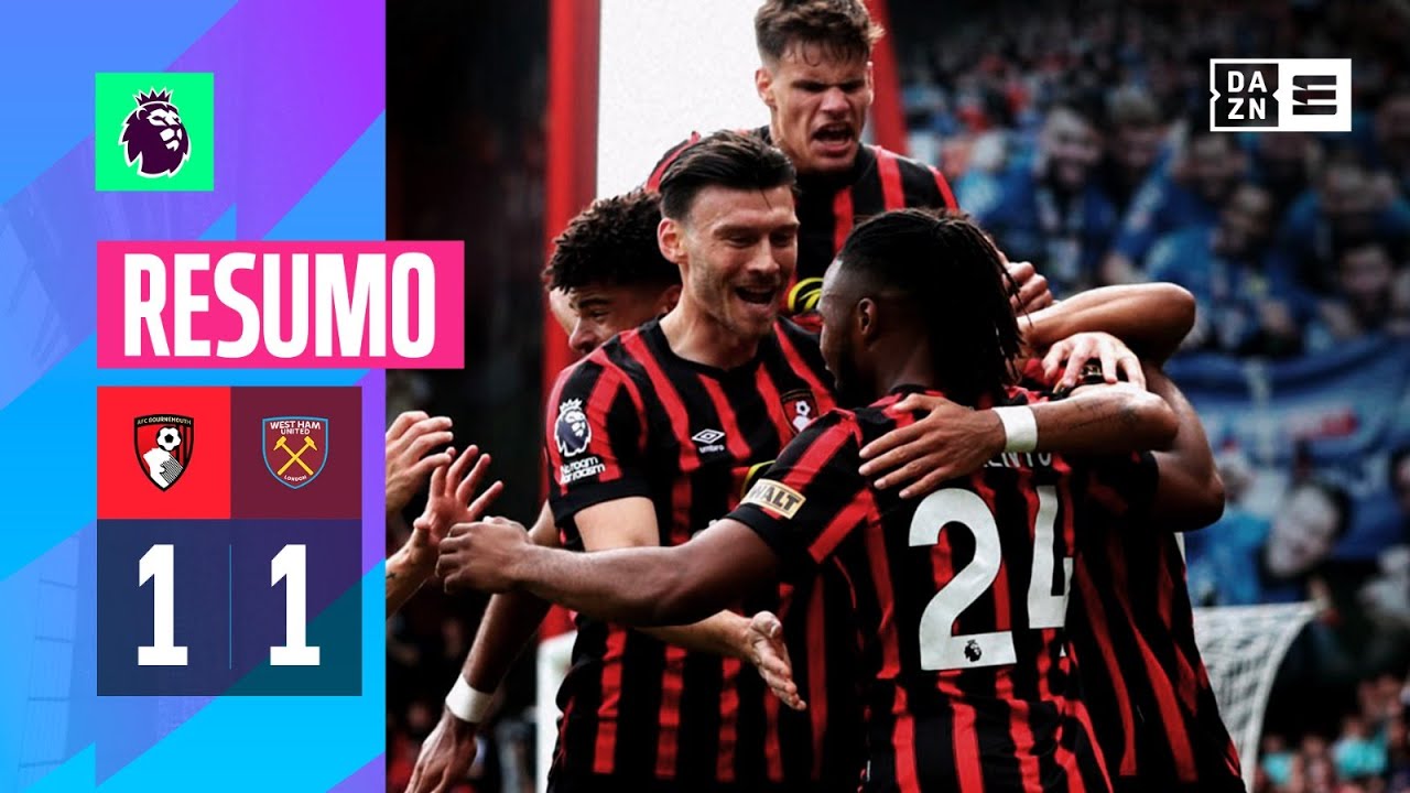 Resumo | Bournemouth 1-1 West Ham | Premier League 23/24 - YouTube