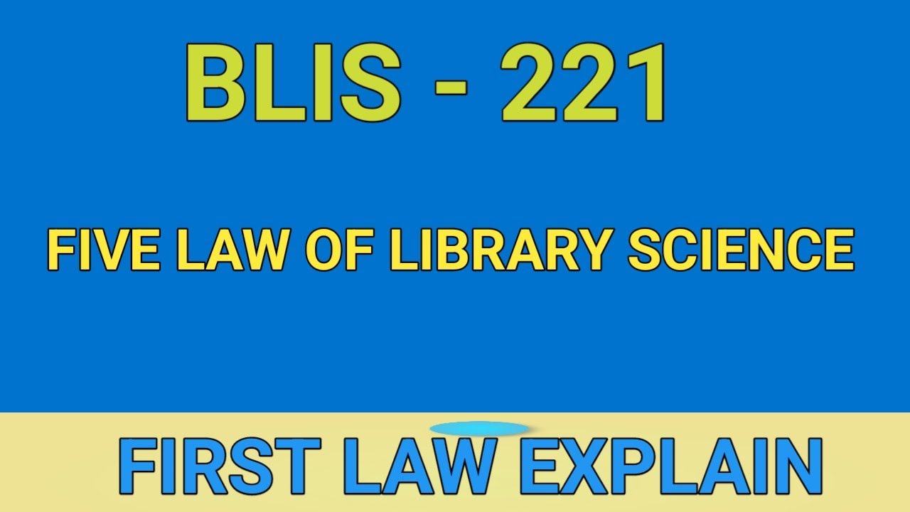 Basic Law Of Library Science