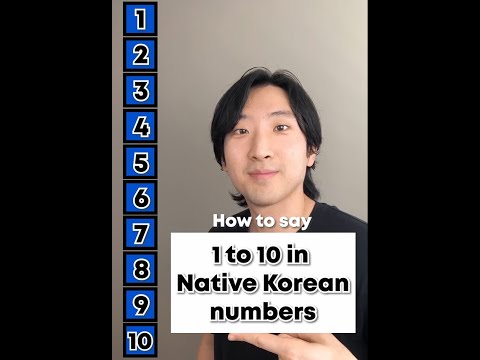 1 to 10 in Native Korean number?? #shorts