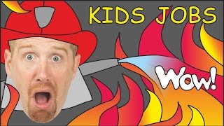 Jobs for Kids \& Jobs Song from Steve and Maggie | English Stories for Kids