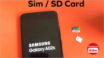 Samsung Galaxy A02s How to insert and remove SIM / SD card