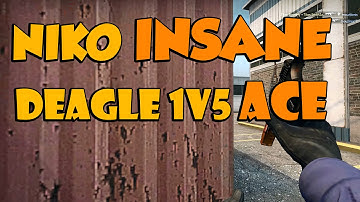 CS:GO mouz Niko 1v5 deagle ace!
