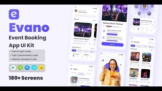 Evano - Event Booking React Native CLI Ui Kit