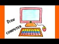 How to draw a COMPUTER II Easy draw a COMPUTER step by step ll