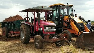 Mahindra 555 Arju power plus tractor with loaded trolley pulling | John Deere tractor power | #CFV |