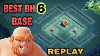 Builder Hall 6 Bh6 Best Defensive Base Layout With Replay Top Bh6 Trophy Base Clash Of Clans