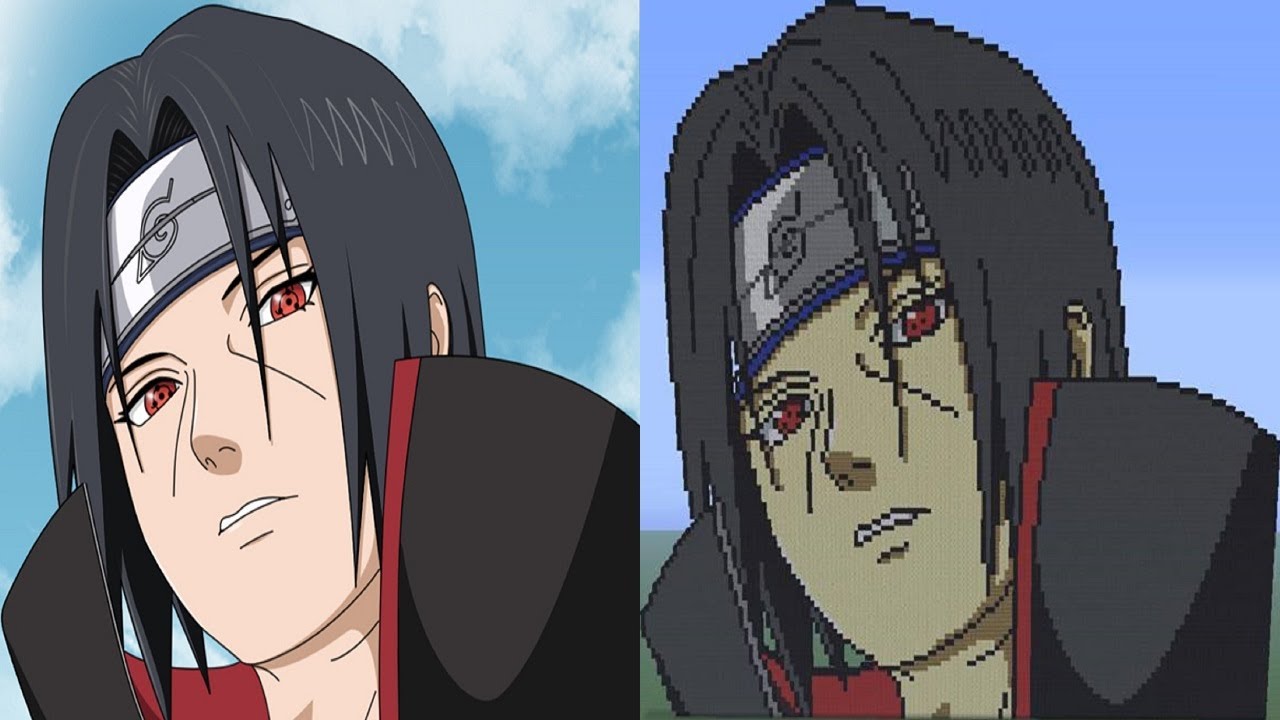 Itachi, Uchiha, Minecraft, Pixel, Art, Episode 11, Part 11, Naruto, Shippud...