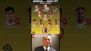 🔥 Arsenal vs Manchester City – Combined XI!