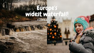 Europes Widest Waterfall And Pretty Old Town Of Kuldiga Latvia