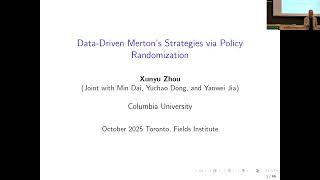 Data-Driven Merton’s Strategies via Policy Randomization