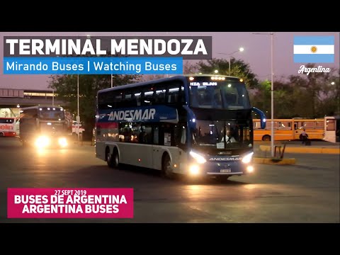 MIRANDO BUSES en MENDOZA (ARGENTINA), Parte 1 - Viernes 27 Septiembre 2019