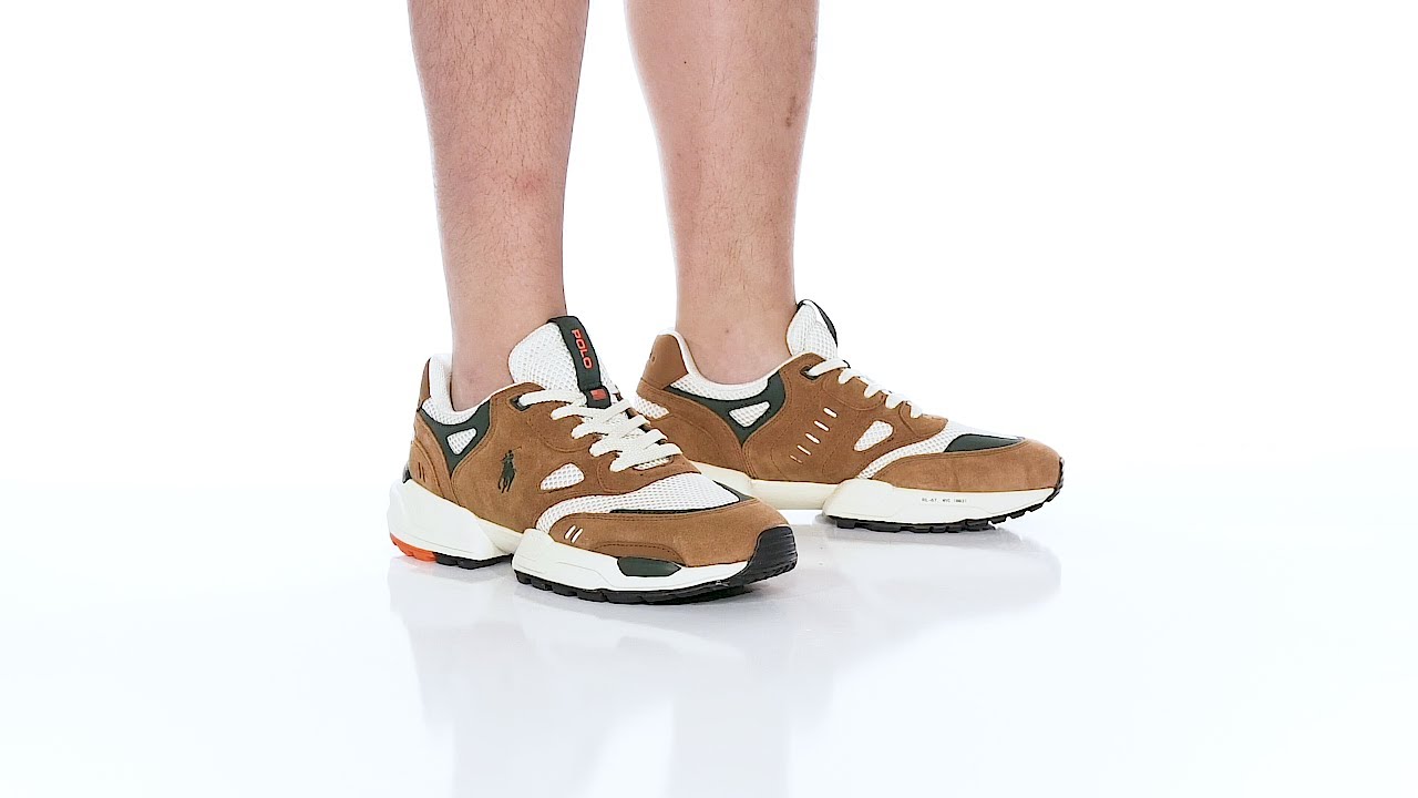 送料・関税込【POLO RALPH LAUREN】JOGGER LEATHER スニーカー Polo Ralph Lauren Men's Jogger Suede & Mesh Sneaker - Macy's