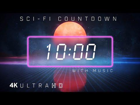 Animated 10 Minute Digital Countdown Timer 