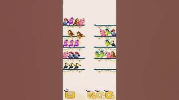 Bird sort color sorting Game #Shorts videos #subscribe