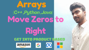 Move Zeros to Right- DSA in Tamil ( C++, Java, Python)