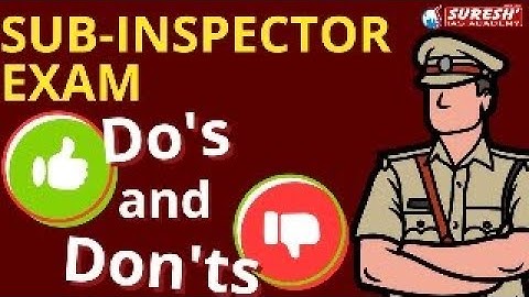 TNUSRB | SUB INSPECTOR EXAM | DO