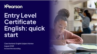 Quick start Entry Level Certificate (ELC) in English