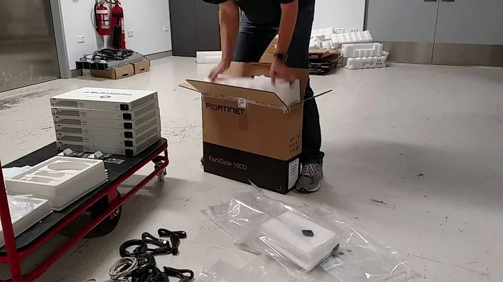 Unboxing a FortiGate 100D firewall