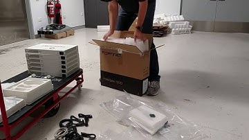Unboxing a FortiGate 100D firewall