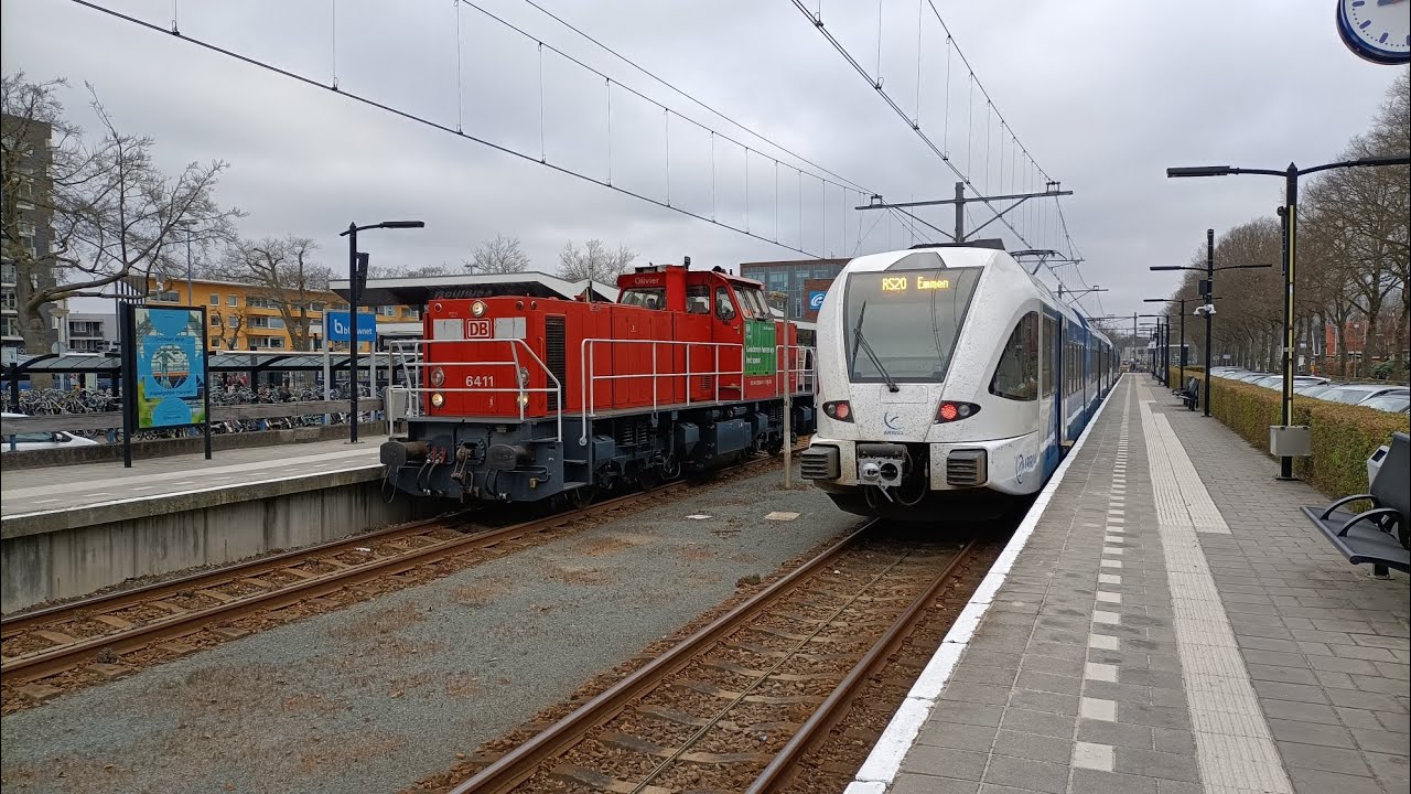 Treinen op station Emmen | verschillende datums in Februari, Maart en April