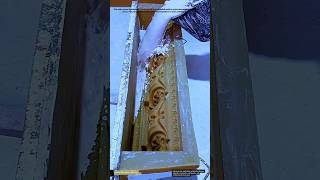 Decorative Mold Casting—Pouring Plaster into Ornamental Design Mold!