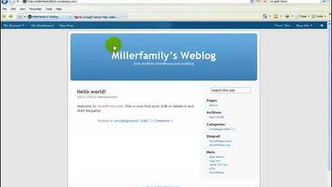 WordPress Basic Part A Tutorial # 7 000WebHost FREE web hosting