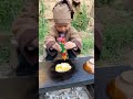Mountain tribal kid knows how to make an amazing breakfast